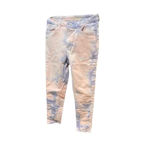 Levi’s 721 high rise skinny ankle size 28 pink purple tie dye. - Image 3