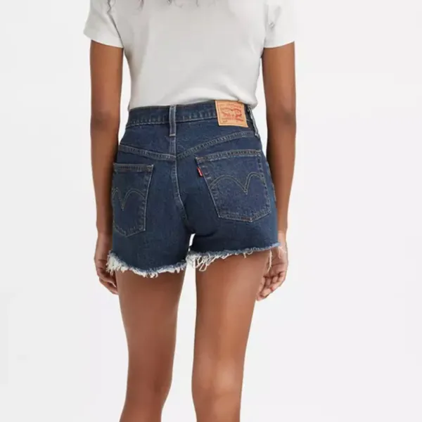 Levi's 501® Original‎ High Rise Denim Dark Wash Shorts Sz 32 - Image 3