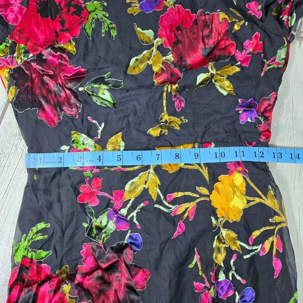 Lulus Graceful Arrival Black Floral Burnout Backless Maxi Dress S - Image 13