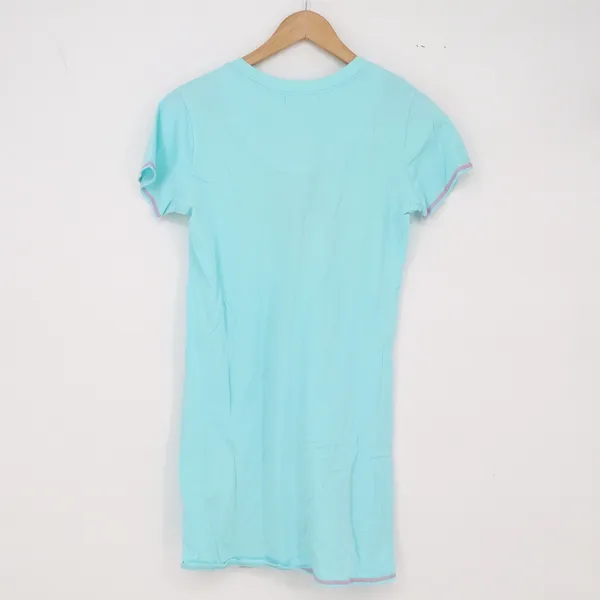 Unbranded Nightgown Womens S Sleep Shirt Blue Flamingo Tropical Graphic Exc - Image 3
