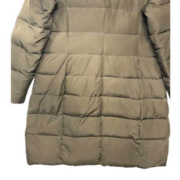 Lands End‎ Black Down Puffer Coat Womens Medium 10-12 Quilted Long Winter Jacket - Image 10
