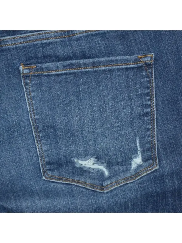 Plus Size 18 KanCan High Rise Dark Wash Ripped Bootcut Jeans Stretch Denim - Image 6