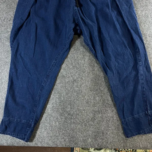 Anthropologie Pilcro Indigo Blue Linen Blend Drawstring Jogger Pants XS Boho - Image 9