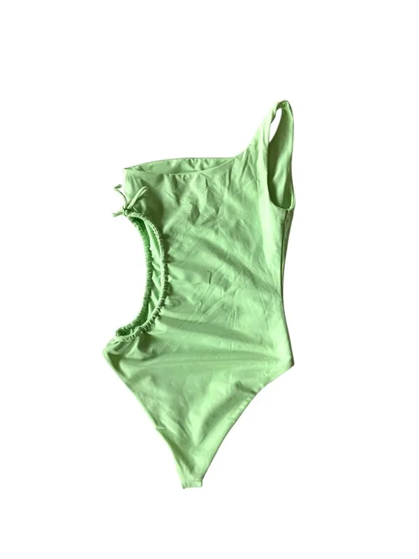 Jade Apex One Piece Swimsuit Lime Green Size S Beach Vacation Resortwear Coastal - Image 9