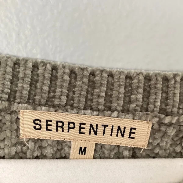 Olive Green Crewneck Knit Sweater - Image 2