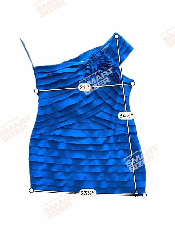 Jovani Navy Blue One-Shoulder Dress asymmetrical used - Image 11