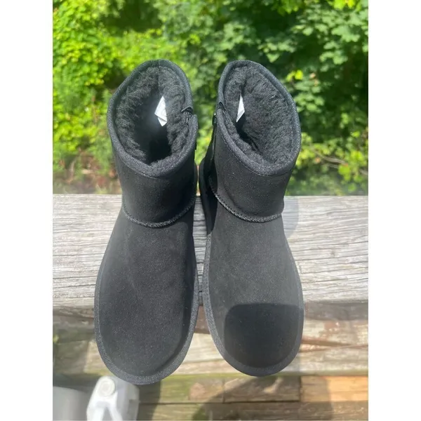 KOOLABURRA Leather Suede Black Booties Sz 5 NWOB - Image 6