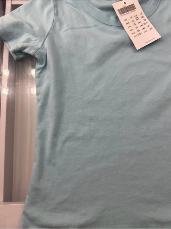 Brandy Melville Baby Blue Fitted T-Shirt With High Neck (Ready To Ship) - Image 5
