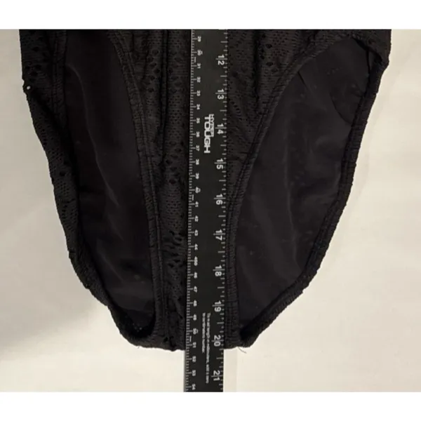 Shape FX One Piece Bathing Swimsuit Size 10 Black Built in Bra Underwire Beach - Image 7