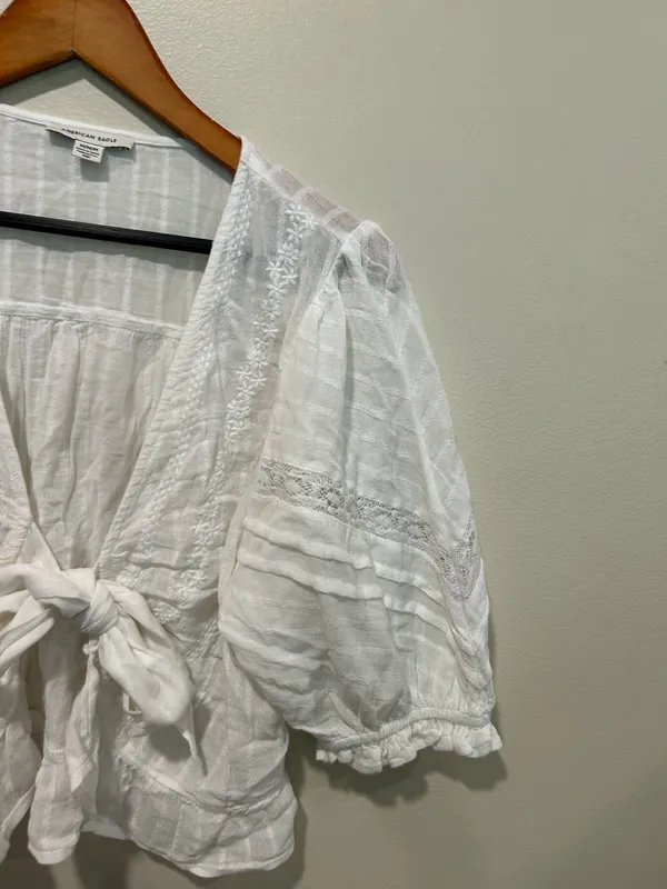 American Eagle Cottage core prairie crop top - Image 4