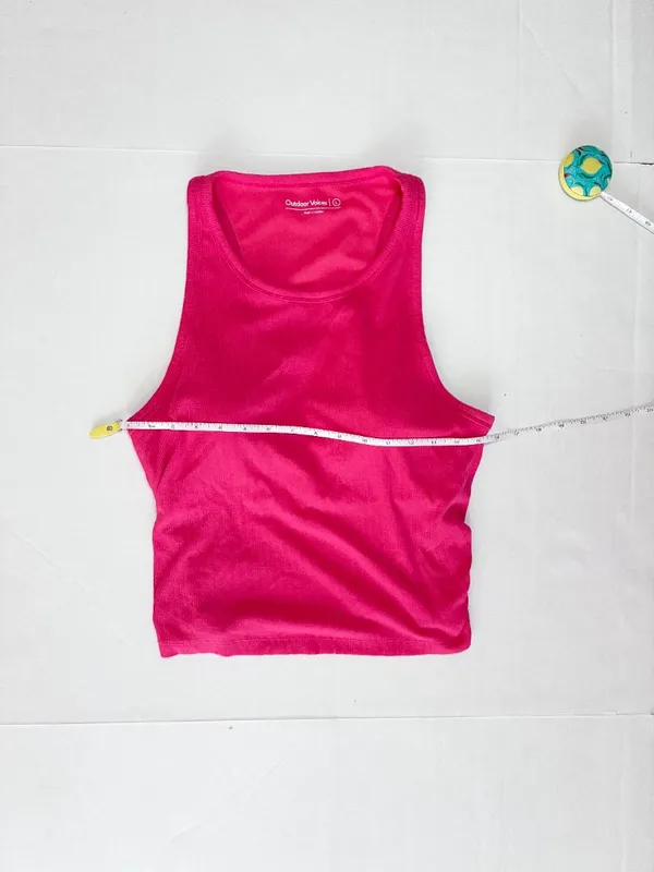 Outdoor Voices Ribbed Built-In Shelf Bra Crop Top - Petunia Pink - Size Large - Image 5
