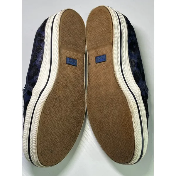 Keds x Kate Spade‎ Triple Decker Leopard Calf Hair Sneakers Navy WH59826 6.5 - Image 7