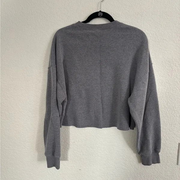 Wild Fable Gray‎ Cropped Crew Neck Sweater - Image 2