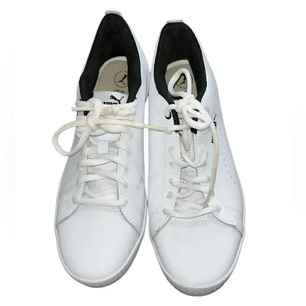Puma White Lace up Sneakers(Size 8W) - Image 2