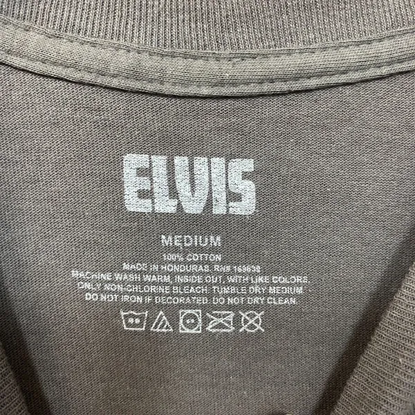 Elvis Presley Portrait Gray T-Shirt Medium - Image 4