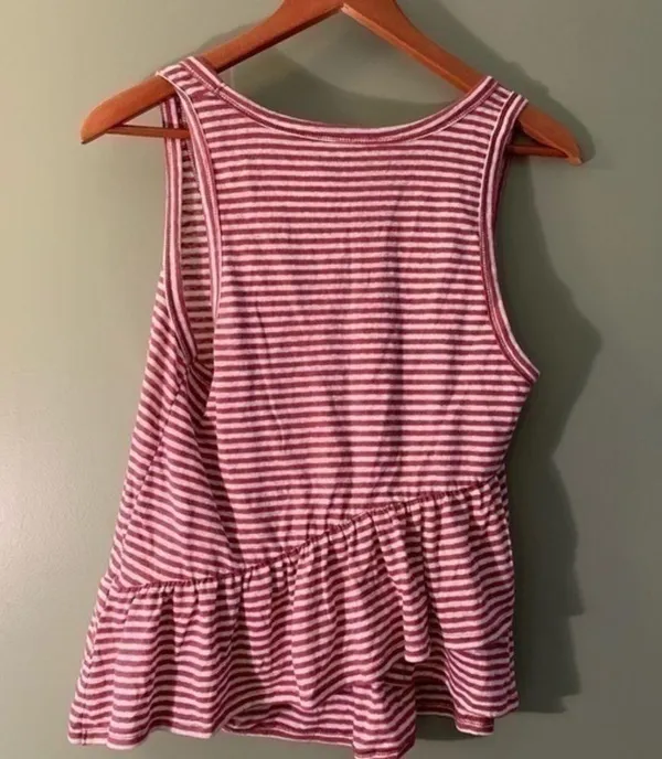 Abercrombie & Fitch peplum burgundy stripe… - Image 4