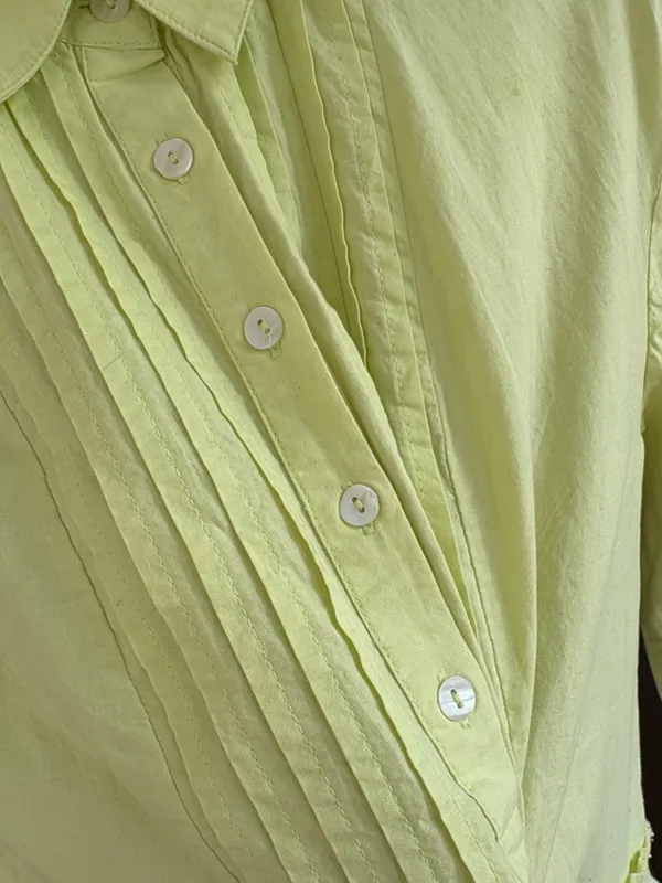 EUC Free People Billie Tiered Mini Shirt Dress Citrus Generous XS - Image 7
