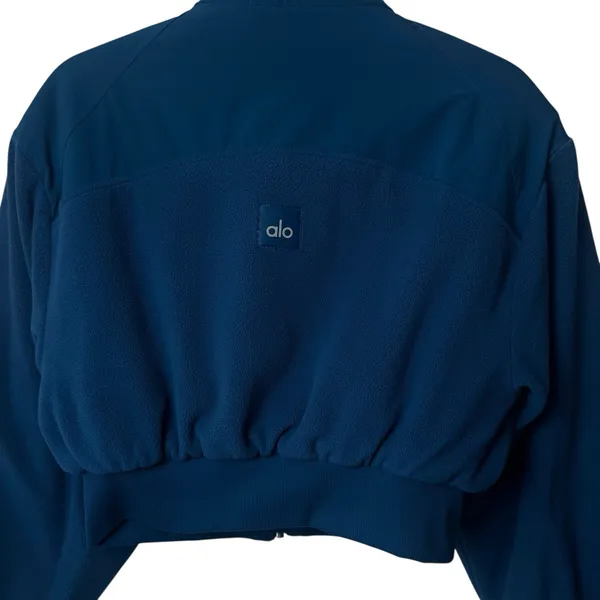 Aloha Island ALO Yoga Polar Fleece‎ Cropped Wintry Mix Jacket in Eclipse Blue Cozy Athletic M - Image 6