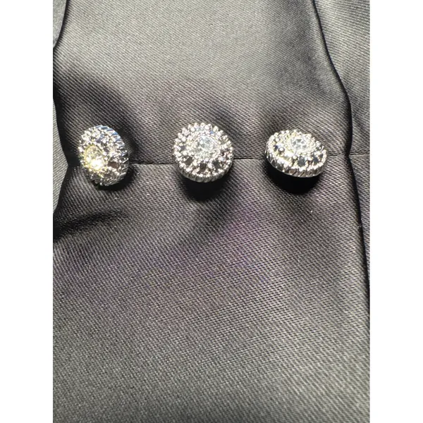 White House Black Market Black Embellished Crystal Button Ankle‎ Pants Womens 6 - Image 6