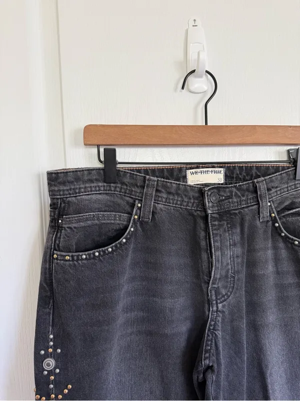 Free People Cooper Studded Boyfriend Jeans - Image 5