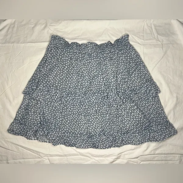 Petal + Pup Blue and White Floral Luda Layered Skirt 10 - Image 2