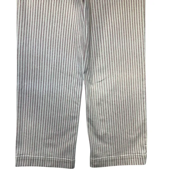 PAIGE Nellie‎ Culotte High Rise Pink White Striped Wide Leg Jeans Size 26 - Image 10