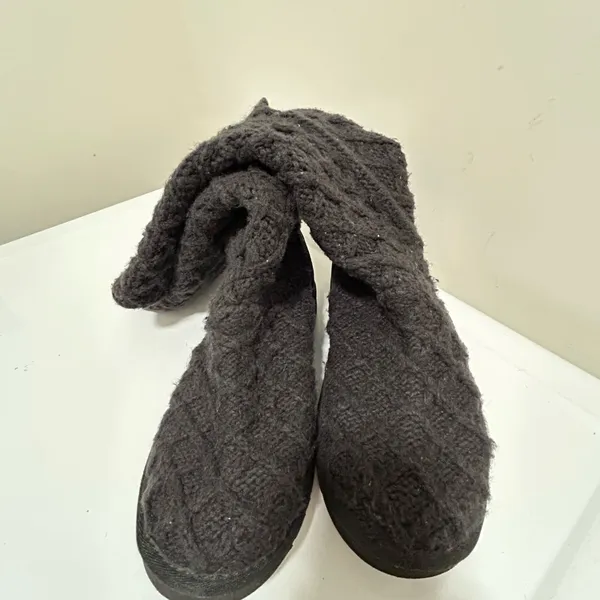 Ugg Lattice Cardy Knit Boots Black Size 7 - Image 6