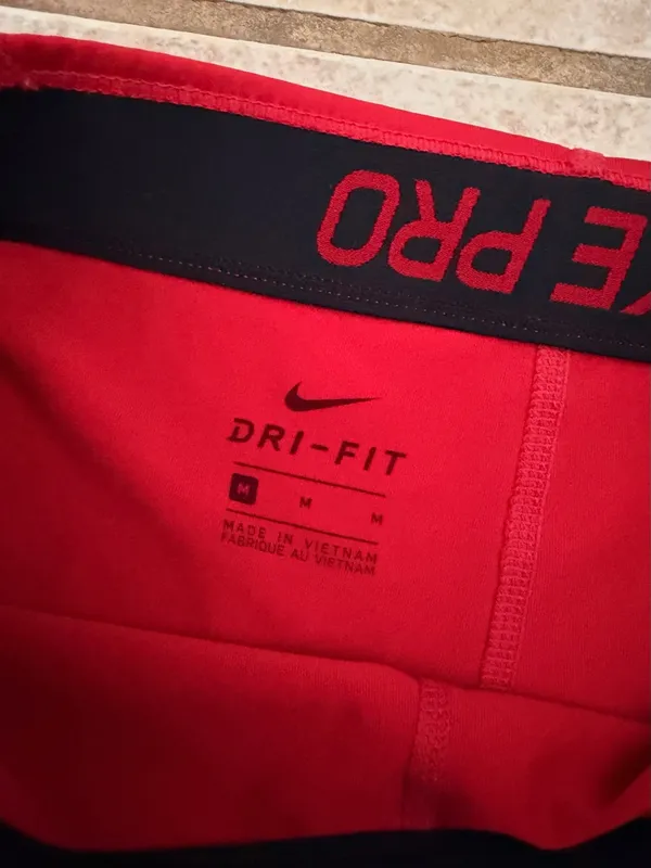 Nike Pro Dri-FIT Red Compression Shorts - Image 2