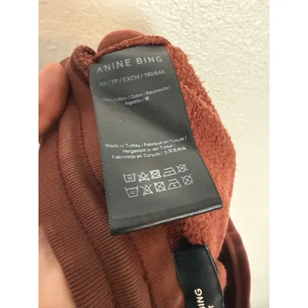 Anine Bing Sport Dark Cherry Tyler Split Hem Athleisure Sweat Joggers XS - Image 12