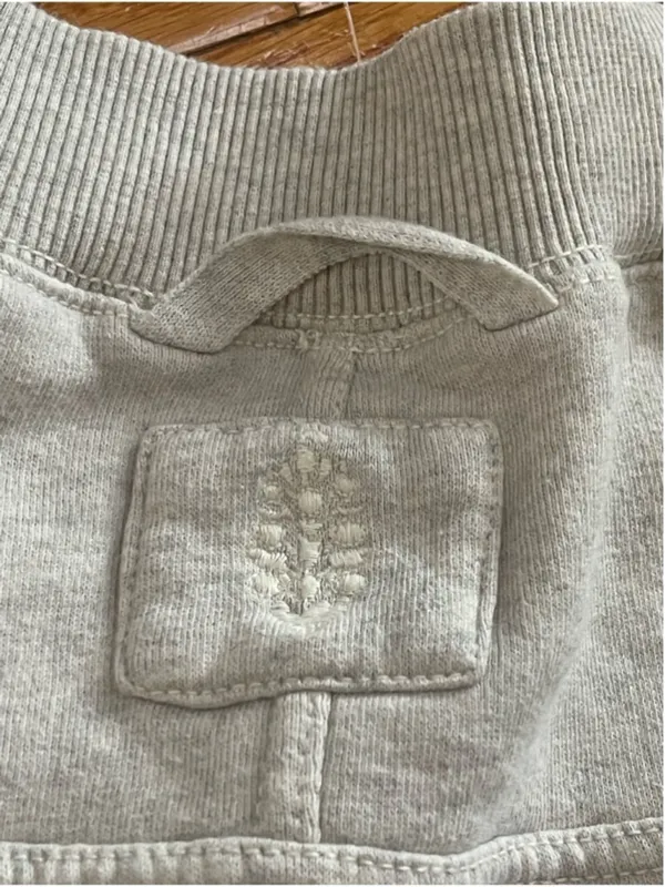 Free People Movement Intercept Romper in Heather Grey Fleece Cotton Lounge Sz M - Image 7