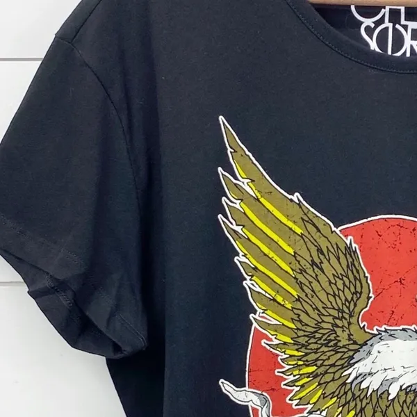 Chaser Womens Graphic T-Shirt 1X Eagle Fearless Biker Americana Streetwear Edgy‎ - Image 4