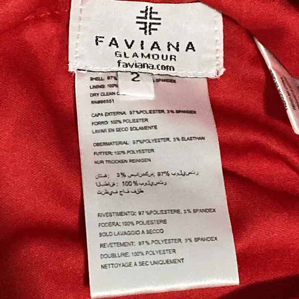 Faviana Ruby Backless Bodycon Dress Size 2 - Image 11