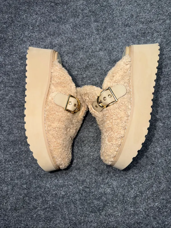 Dolce Vita Lelani Plush Clogs Tan Size 7.5 - Image 5