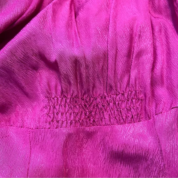 Vrg Grl All The Way Bias Cut Flowy Short Sleeve Mini Dress Pink Size 6 Glam - Image 6