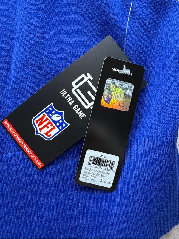 Buffalo Bills Ultra Game NFL Cardigan Sweater Blue Red NWT Size XL - Image 6