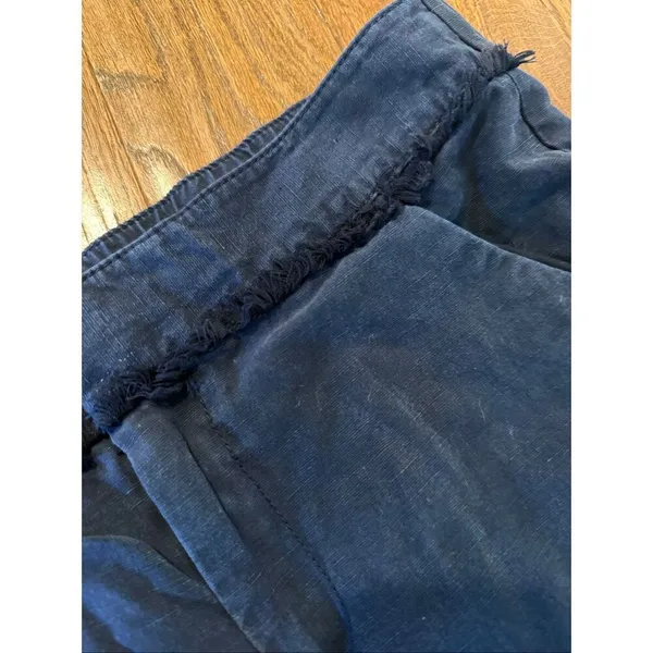 Loft navy fringe straight leg pant size xs - Image 5