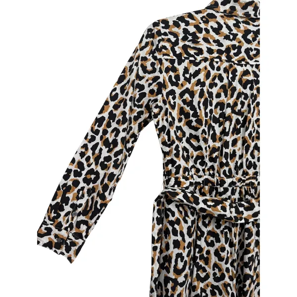 NWT J.Crew Womens Leopard Print Tie Waist‎ Cotton Shirt Dress Long Sleeve Size 0 - Image 13