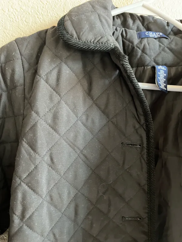 Small black Chaps quilted jacket  - Image 5