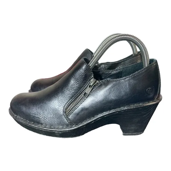 Born leather wedge Heels women's shoes Size 8M - Image 2