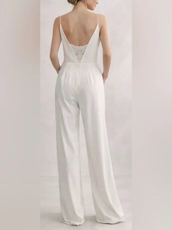 NEW SACHIN & BABI Carrie Bridal Jumpsuit In Cream sz 14 - Image 2