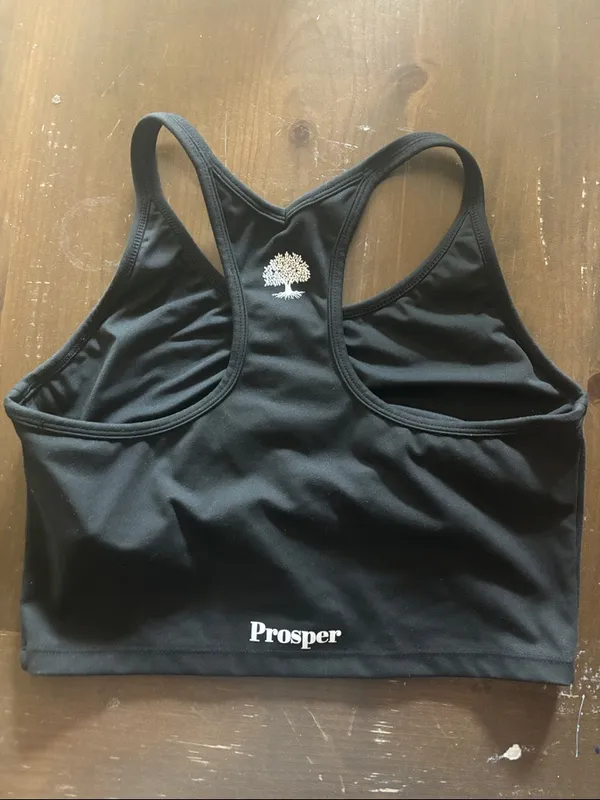 Black Racerback Crop Sports Bra - XL - Image 3