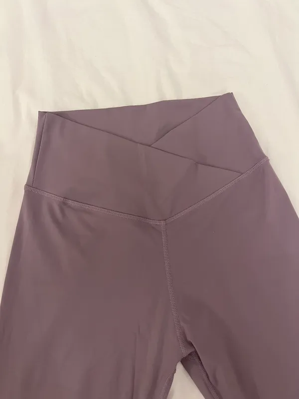 Amazon Pink Crossover Flare Leggings - Image 5