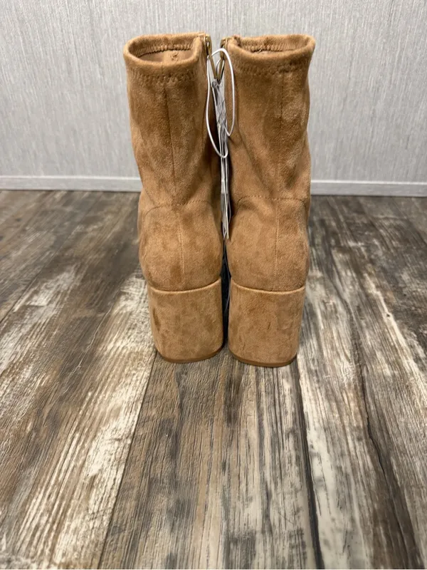 a new day Tan Block Heel Faux Suede Ankle Booties Size 9.5 - Image 10