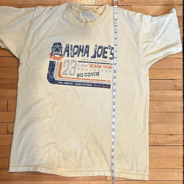 Aloha Joe’s Tee Shirt Yellow Size M - Image 12