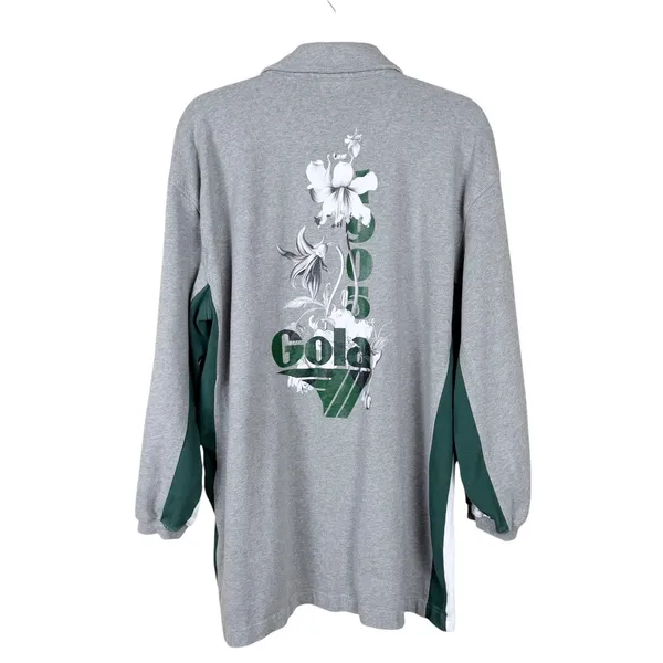 Gola x Anthropologie Team Jersey Mini Dress Size XS Gray Rugby Sporty Oversized - Image 3