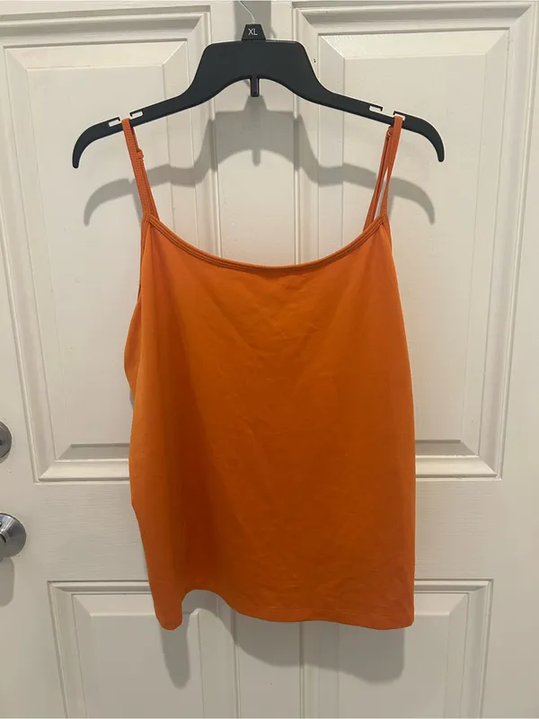 Lane Bryant Slim-Strap Scoop Tank Top - Rust Orange - Image 4