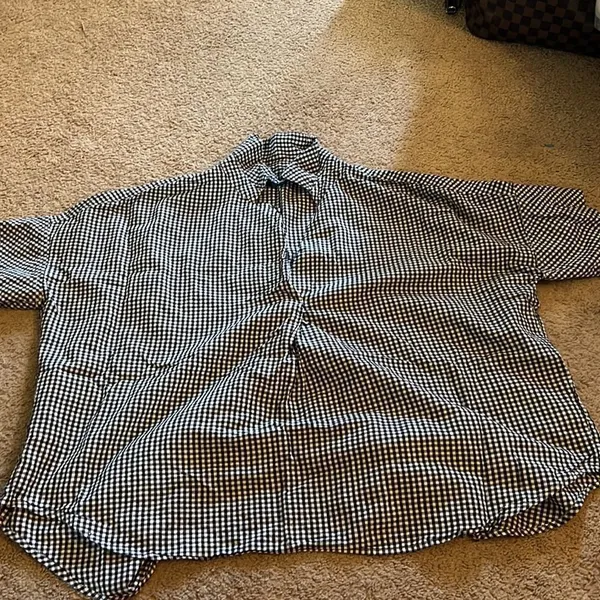 Madewell medium black and‎ white plaid blouse - Image 2