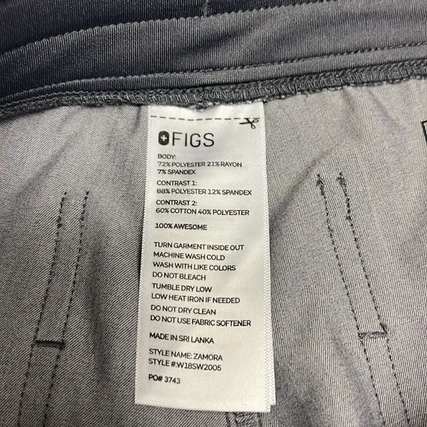 FIGS Heather Grey High Waisted Jogger Medical Scrub Pull-On Cargo Pant PO3743-XS - Image 15