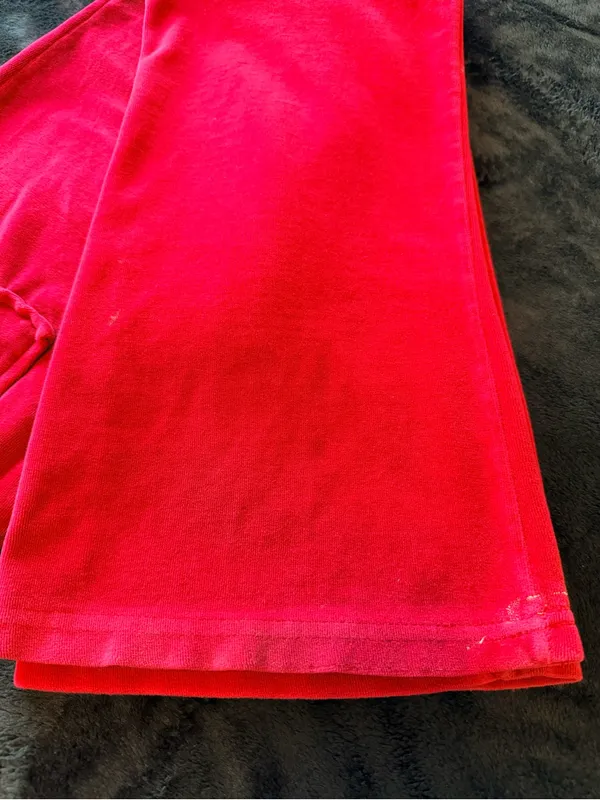 Sarah Johnson Y2K Red Velour pants, pull up elastic waist, Juicy inspo sz M - Image 13