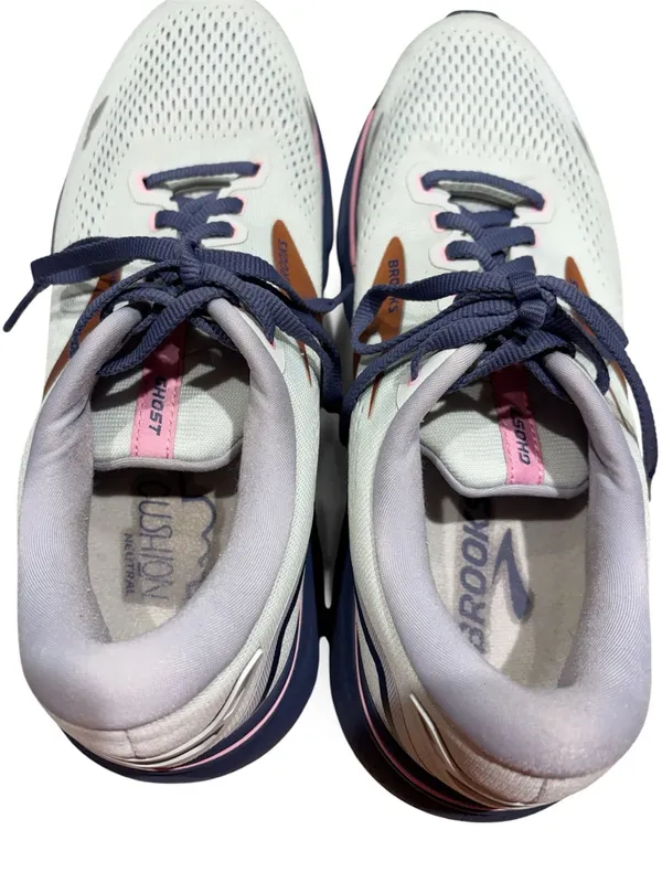 Brooks Ghost 15 Running Shoes Grey Pink Copper 9.5M - Image 6